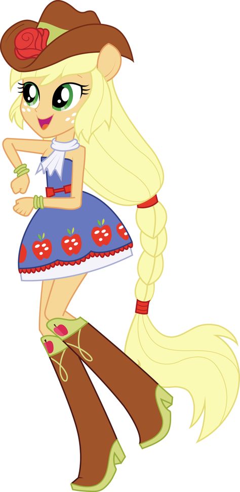 Applejack+Dance+Vector+by+icantunloveyou.deviantart.com+on+@deviantART Apple Jack Equestria Girl, Applejack Mlp, Dance Vector, My Little Pony Applejack, Apple Jack, Rainbow Rocks, Equestrian Girls, Cutie Mark, Equestria Girl