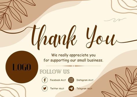 Names For Craft Business, Thank You Card Ideas For Small Business, Thank You Card For Business, Thankyoucard Design Business, Cake Business Plan, Business Thank You Notes, Small Business Marketing Plan, Business Plan Outline, Short Instagram Quotes