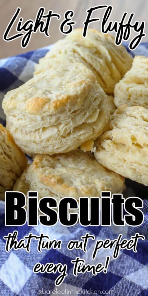 Perfect Every Time Biscuits | Barefeet in the Kitchen Light And Fluffy Biscuits, Best Biscuit Recipe, Easy Homemade Biscuits, Biscuits From Scratch, Homemade Biscuits Recipe, Easy Biscuit Recipe, Fluffy Biscuits, Biscuit Bread, Biscuit Rolls