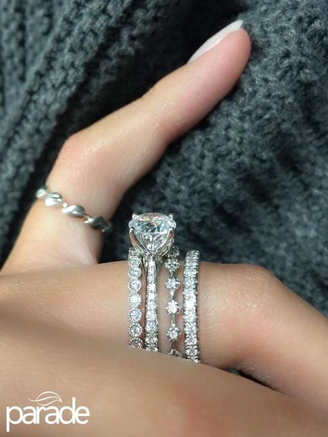 Anniversary Rings For Her Right Hand, Stackable Rings Wedding, Bling Rings, Dream Ring, The Ring, Bling Bling, Diamond Wedding, Anniversary Rings, Ever After