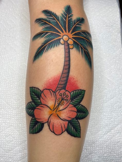 Hibiscus Tattoo, Palm Tree Tattoo, Tasteful Tattoos, Tree Tattoo, Tropical Palm, Dominican Republic, Palm Tree, Palm Trees, Tattoos For Women