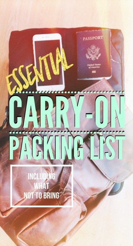 Make plane travel easier with this carry-on packing list, plus the things you can't take on a plane, the airline carry-on rules you should know, and more! Carryon Packing List, Carry On Packing List, Carryon Packing, Carry On Packing, Plane Travel, Packing List For Travel, Packing Tips For Travel, A Plane, What To Pack