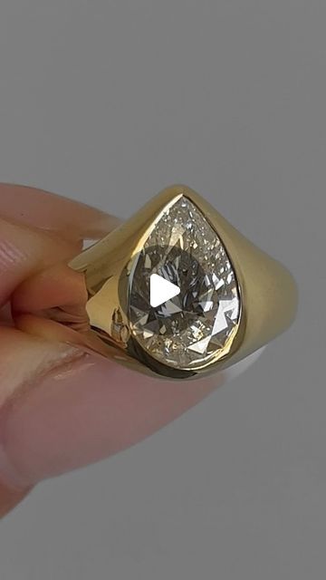 Maggi Simpkins on Instagram: "A CHUNKY CLASSIC

A recent custom engagement ring featuring a knockout pear-shaped white diamond" Maggi Simpkins, Chunky Engagement Rings, Pear Diamond Ring, Pear Cut Diamond Ring, Pear Diamond Rings, Pear Cut Ring, Pear Shaped Ring, Bezel Engagement Ring, Pear Cut Diamond