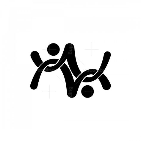 Logo With People, M And W Logo, M W Logo, Letter W Logo Design, M Lettering, Person Logo, People Logo Design, W Logo Design, Walk Logo