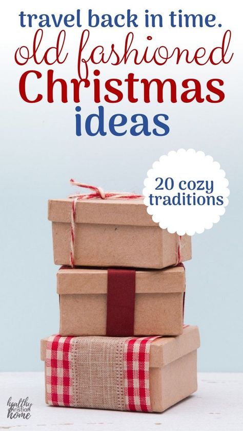 Do you want an old fashioned Christmas that's less focused on "stuff"? These 20 traditions & ideas will help you step back to a simpler, joy-filled time! #christmas #family #christmasideas #christmastraditions #merrychristmas Old Fashioned Christmas Gifts, Old Fashioned Christmas Ornaments, Ant Bait, School Christmas Gifts, Minimalist Storage, Ward Christmas Party, Christ Centered Christmas, Useful Gifts, Magic Christmas