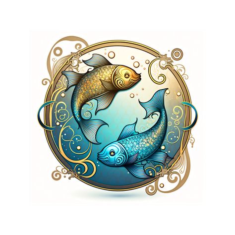 Astrological Art, Pisces Vibes, Pisces Symbol, Pisces Fish, Zodiac Pisces, In Flow, Astrology Art, Buddha Image, Zodiac Art