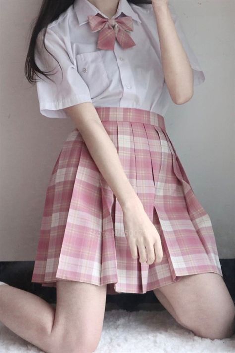 Student Pink JK Uniforms Girls Japanese Style Sweet College School Uniform Short Sleeve Sailor Costume Pleated Skirt Suits|School Uniforms| - AliExpress Cute Korean Uniforms, Cute Pink Uniform, Cute Korean School Uniforms, Pink Japanese School Outfit, Pink Uniform Aesthetic, Pink Outfit School, Korean School Uniform Aesthetic, Japanese Uniform Aesthetic, Korean School Uniform Girls