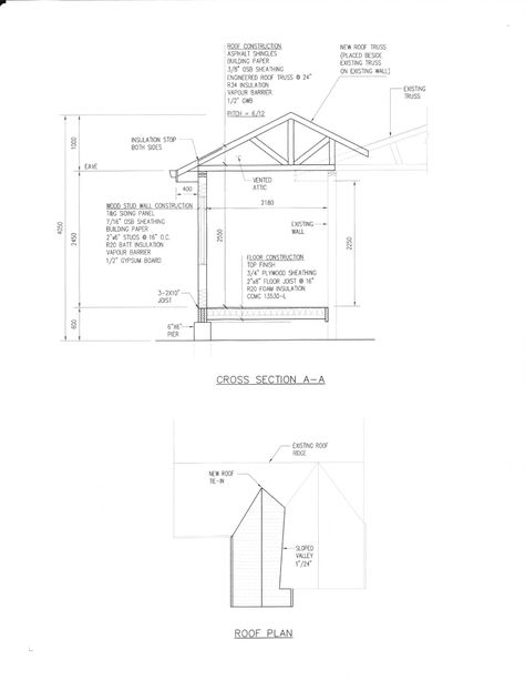 Method to join two adjacent and parallel gable roofs with sloped valley. Roof Ideas, Addition Ideas, Trailer Park Boys, Shingle Colors, Porch Roof, Gable Roof, Home Addition, Trailer Park, Roof Design