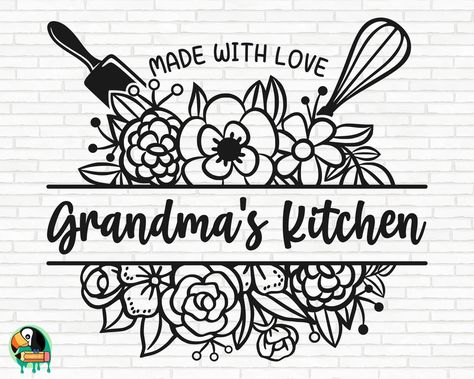 Grandmas Kitchen Svg Free, Grandma Kitchen Quotes, Grandma's Kitchen Sign, Baking With Grandma Quotes, Laser Games, Apron Svg, Kitchen Quotes Funny, Kitchen Printables, Kitchen Queen