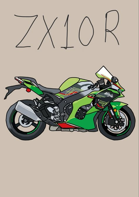 #drawing #motorcycle #bike #kawasaki Zx10r Drawing, Kawasaki Ninja Drawing, Kawasaki Ninja H2r Drawing, Kawasaki Drawing, Motor Bike Drawing, Motos Aesthetic, Drawing Motorcycle, Kawasaki Ninja Bike, Moto Ninja