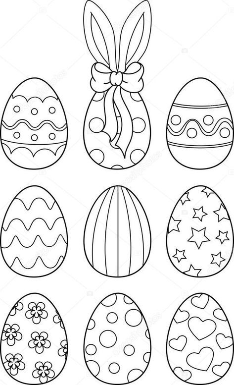 Striped Easter Egg Coloring Pages - Looking for an Easter egg coloring page? Then you're right here. We have collected a lot of nice pictures for you that have to do with the Easter cele... #coloring #coloringpages #printable Påskeaktiviteter For Barn, Easter Egg Pictures, Easter Egg Activities, Diy – Velikonoce, Free Easter Coloring Pages, Easter Egg Coloring, Egg Coloring Page, Egg Coloring, Easter Egg Coloring Pages