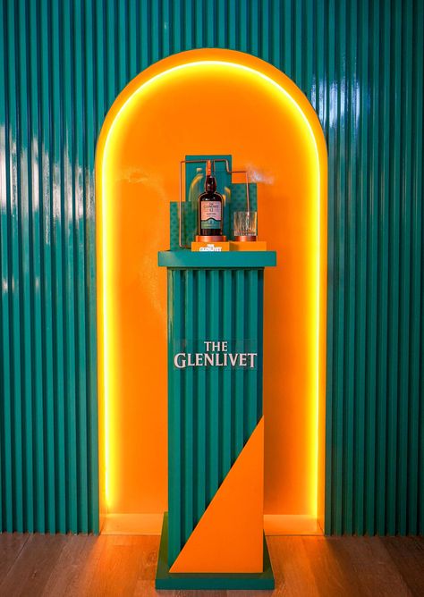 Eat Drink KL | The Glenlivet Bothy beckons for a stunning sojourn into Whisky Display, Glorifier Display, The Glenlivet, Drink Display, Beer Advertising, Visual Merchandising Displays, Pop Up Bar, Bottle Display, Street Marketing