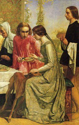 John Everett Millais - Isabella (detail) Everett Millais, Pre Raphaelite Paintings, Pre Raphaelite Brotherhood, Pre Raphaelite Art, Dante Gabriel Rossetti, Istoria Artei, John Everett Millais, John William Waterhouse, William Blake