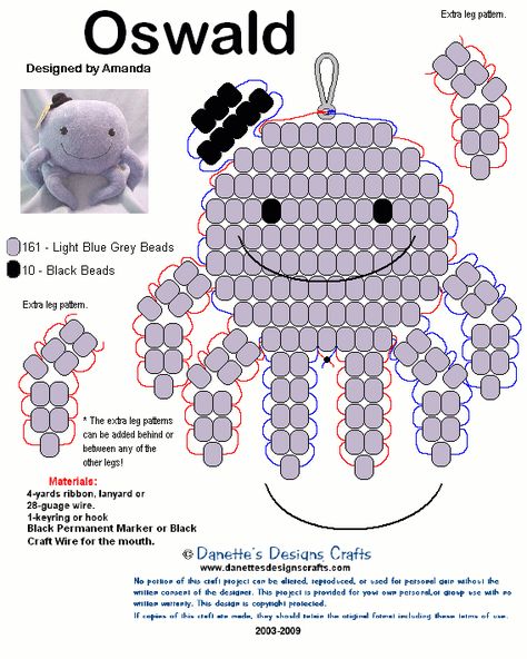 Pony Bead Minecraft, Free Pony Bead Animal Patterns, Pony Bead Axolotl Pattern, Pony Bead Octopus Pattern, Pony Bead Octopus, Bead Pets Pattern Easy, Bead Animals Patterns, Bead Animals Patterns Easy, Seed Bead Octopus Pattern