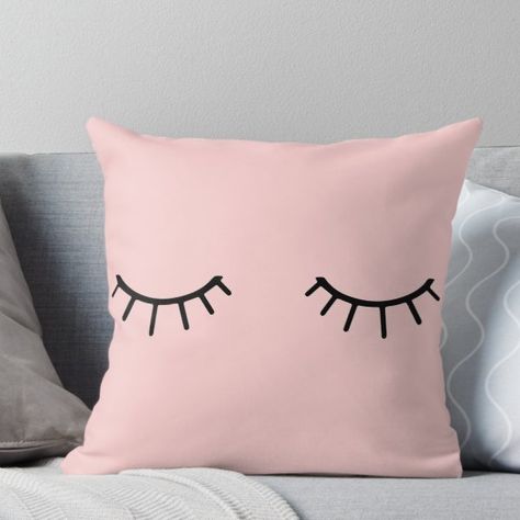 Homemade Pillow Cases, Eyelash Pillow, Homemade Pillows, Diy Pillow, Diy Pillow Covers, Cute Cushions, Pillows Throw, Girls Pillows, Basic Sewing