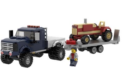 LEGO IDEAS - My White Truck Lego Trucks And Trailer, Lego Truck Ideas, Lego Vehicles Ideas, Lego Truck Instructions, Lego Police Car, Lego Technic Truck, Lego Tractor, Lego Tree, Lego Vehicles