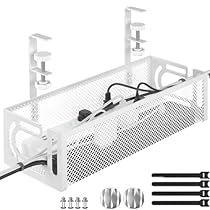 Desk Wire Management, Management Desk, Under Desk Cable Management, Under Desk Cable, Storage For Office, Power Cord Storage, Desk Cable Management, Organizer For Desk, Cable Management Box