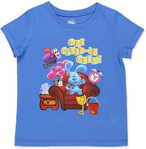 Nickelodeon Blue's Clues & You Toddler Short Sleeve T-Shirt Tee #bluesclues #bluescluesandyou #toddler #tshirt #blue #magenta #puppies #dog #kids #tshirt #amazon #shopamazon #amazonprime #yankeetoybox #gift Blues Clues Outfit, Blues Clues Characters, Handy Dandy Notebook, Blue Clues, Blue's Clues And You, Blue’s Clues, Blue's Clues, Blue Clothing, Kids Tshirt