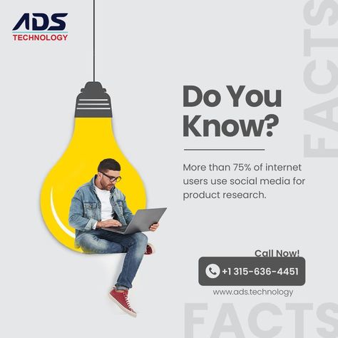 Did you know that over 75% of internet users use social media for product research? Media Advertising Design, Marketing Poster, Social Media Advertising Design, Media Design Graphics, Social Media Poster, Ecommerce Website Design, Website Development Company, Best Digital Marketing Company, Website Design Company