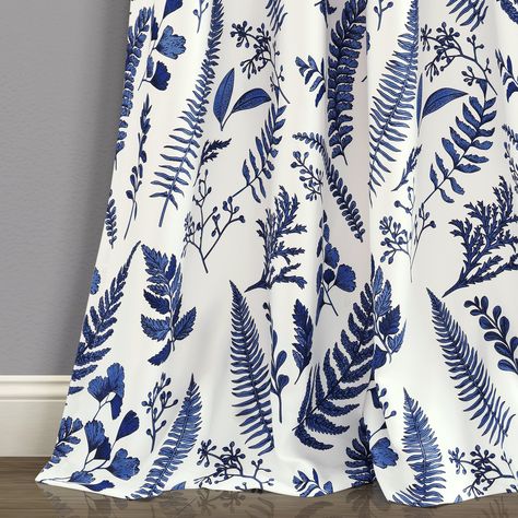 Blue And White Curtains, Navy Curtains, Nature Room, Light Blocking Curtains, Floral Room, Lush Decor, Bob's Discount Furniture, Blue Home Decor, Beautiful Curtains