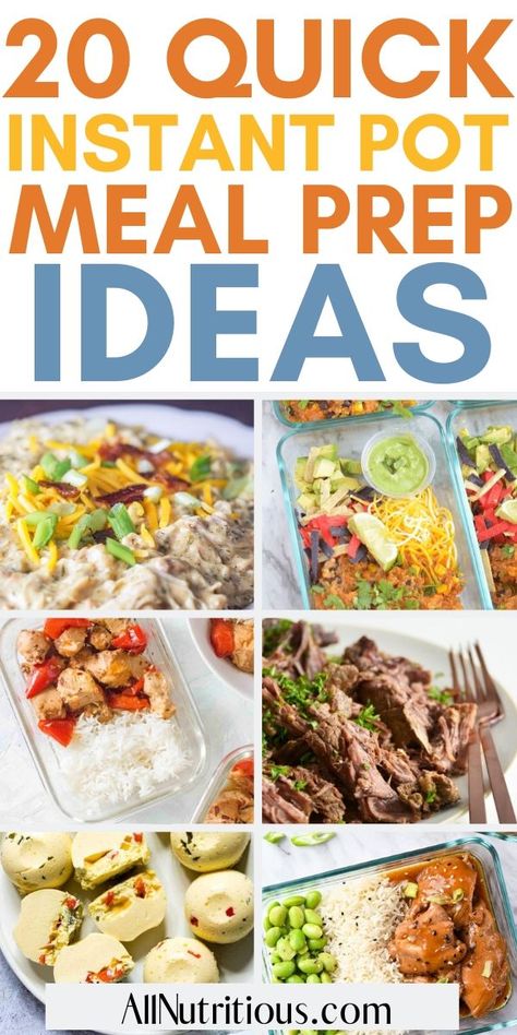 Quick Instant Pot Recipes, Low Fat Meal Prep, Instant Pot Meal Prep, Instant Pot Meals, Meal Prep For Work, Instapot Meals, Healthy Freezer Meals, Meal Prep Recipes, Meal Prep Ideas