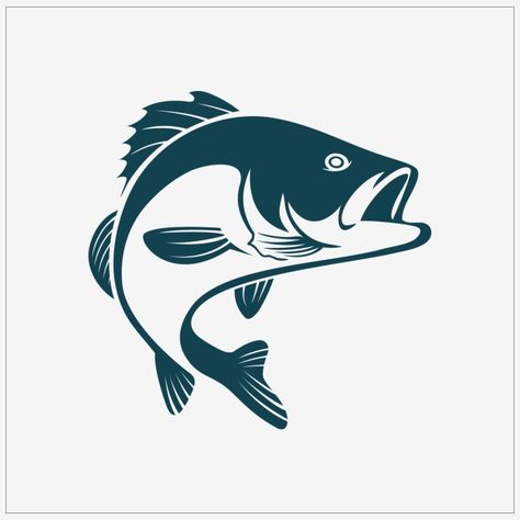 Fish Vector Illustration, Fish Logo Design Ideas, Fish Design Logo, Fish Illustration Design, Fish Vector Art, Illustrated Fish, Fish Graphic Design, Fish Png, Fishing Logo