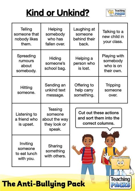 Anti Bully Activities For Kids, Rbt Activities, Behavior Activities, Elementary Counselor, Aba Materials, Respectful Relationships, Anti Bully Quotes, Kindness Club, Protective Behaviours