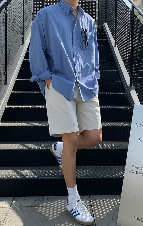 Fashion: #fashion, #style, #outfitinspiration, #beauty Boyfriend Outfit Men Summer, Outfit Inspo Men Summer, Boyfriend Outfit Men Aesthetic, Aesthetic Beach Outfits Men, Baby Blue Outfit Ideas, Boy Outfits Aesthetic Casual, Spring Outfit For Men, Free 750 Amazon Gift Card, Light Blue Shirt Outfit