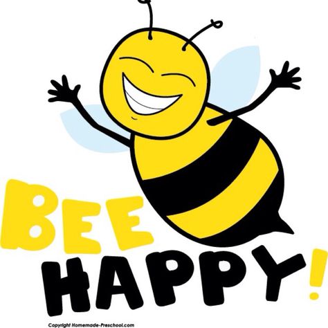 Happiness Clipart, Bee Clip Art, Bee Cartoon, Flying Bee, Happy Clipart, Bee Quotes, Bee Themed Classroom, Bee Classroom, Bee Printables