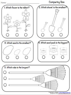 Classroom Freebies Too: Comparing Sizes Freebie Measurement Kindergarten, Teacher Freebies, Free Preschool Worksheets, Math Measurement, Classroom Freebies, Classroom Teacher, Math Work, Kindergarten Lessons, Early Math