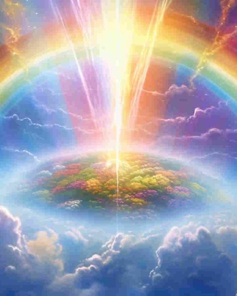 Rainbow Cloud🌈｜original spiritual artwork 🧚🏻original AI art combine with spirituality 👉commercial use unavailable #healingart #spiritualart #spiritualawakenings #spiritualhealing #arthealing #aiartist Healing Artwork, Rainbow Artwork, Rainbow Children, White Eagle, Art Spiritual, Spiritual Artwork, Color Magic, Rainbow Cloud, Sacred Places