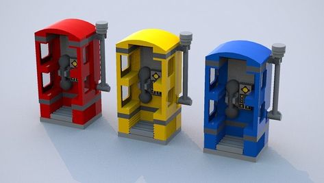 It’s the smaller details in your LEGO City that catch the eye sometimes - use these LEGO Telephone Booths in your City when you don’t know… Lego Telephone, Lego Tutorials, Lego Mocs, Telephone Booth, Lego House, U Bahn, Lego Architecture, Lego City, Don T Know