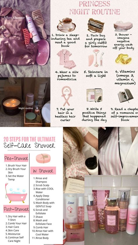 The ultimate shower Guide for a princess 👑 🛀💕 Princess Night Routine, Shower Aesthetic, Self Care Night, What To Do Today, Soft Beauty, Types Of Makeup, Vision Board Inspiration, Healthy Girl, Girl Tips