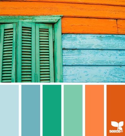 Looking for some Caribbean decor ideas for your beach house? We have put together ideas for color schemes, living rooms and interior design in the post. Orange Color Schemes, Design Seeds, Bright Designs, Blue House, Colour Schemes, Color Pallets, Color Swatches, 인테리어 �디자인, Design Branding