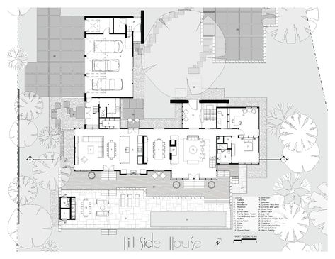 Hillside House - AIA Georgia Weekend House Ideas, School Master Plan, House Fits, Hillside Villas, Chattahoochee River, Custom Wood Furniture, Hillside House, Waldorf School, Architectural Floor Plans