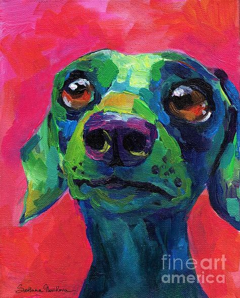 Look At The Play Of Colors In Fauvism Art And Make It Your Favorite - Bored Art Dogs Painting, Fauvism Art, Portraits Pop Art, Dog Portraits Art, Dog Pop, Dog Pop Art, Funny Paintings, Dachshund Art, Fauvism