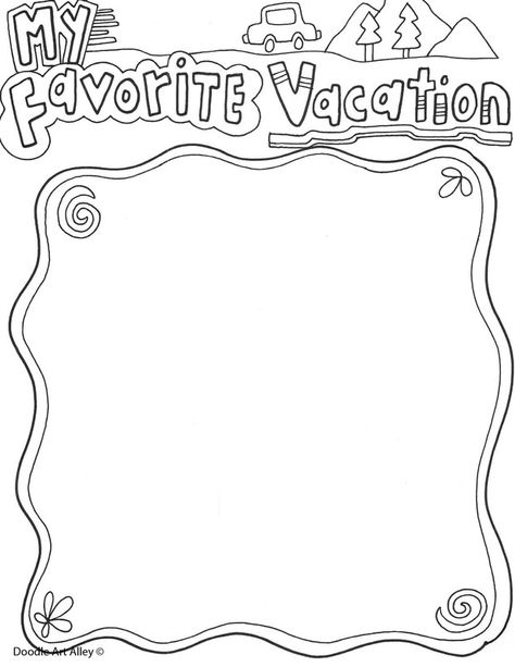 Summertime printables - Classroom Doodles All About My Summer Worksheet, What I Did This Summer Printable, All About My Summer Free Printable, Vacation Preschool Activities, Vacation Activities For Preschool, Vacation Crafts For Kids, Summer Holidays Worksheet, Summer Vacation Worksheet, Summer Worksheets For Preschool