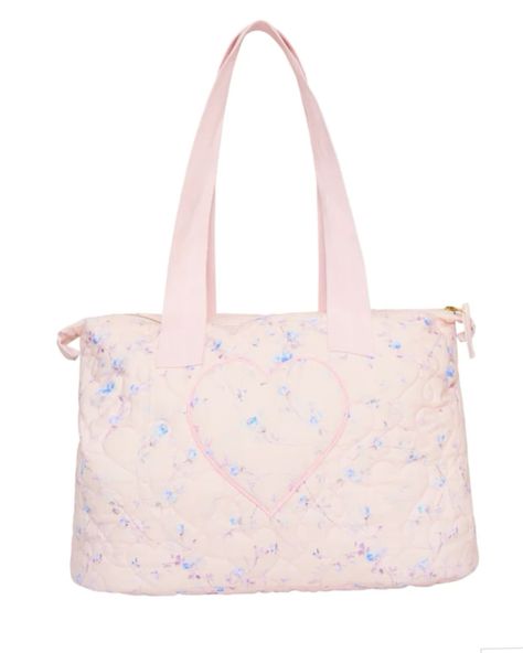 loveshack fancy weekender oran quilted tote bag💕#loveshackfancy #wishlist Coquette Purses, Country Coquette, Loveshackfancy Aesthetic, Pink Bags, Love Shack Fancy, Watercolor Floral Print, Quilted Tote Bags, Preppy Style Summer, Shabby Chic Diy