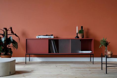 On my radar: simplicity and sustainability at London Design Festival 2019 Red Tv Stand, Red Tv, Minimal Storage, Sideboard Table, Media Furniture, London Design Festival, Rack Tv, Living Room Red, Tv Stand With Storage