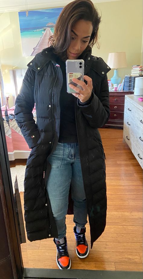 Basic Outfits, Jordan, Outfit Of The Day, Tommy Hilfiger, Winter Jackets, Fashion Inspo, Black