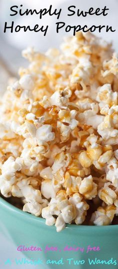 Simply Sweet Honey Popcorn is delicious honey kissed "caramel like" popcorn that is quick and easy to make and sure to sweeten snack time or your next movie night! Naturally gluten free and dairy free made with just 4 simple ingredients! Healthy Movie Snacks, Multicultural Recipes, Honey Popcorn, Gluten Free Popcorn, Your Next Movie, Healthy Honey, Movie Snacks, Healthy Recipes Easy Snacks, Butter Popcorn