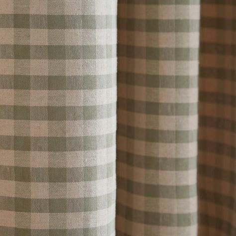 Bedroom Decor Curtains, Cozy Curtains, Landing Window, Bedroom Aesthetic Dark, Sage Curtains, Gingham Curtains, Curtains Dunelm, Cottage Curtains, Stable Block