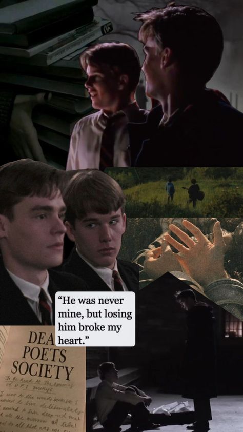 Dead Poets Society Aesthetic, Todd Anderson, He Broke My Heart, Romcom Movies, Neil Perry, Robert Sean Leonard, Sean Leonard, Comfort Movies, Society Quotes