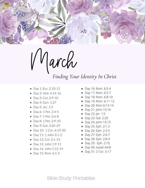 March Bible Reading Plan Monthly Bible Reading Plan 2023, March Bible Reading Plan 2024, March Bible Reading Plan, April Scripture Reading Plan, Monthly Scripture Reading Plan, Monthly Bible Reading Plan, Bible Reading Plans, Writing Challenges, Bible Books