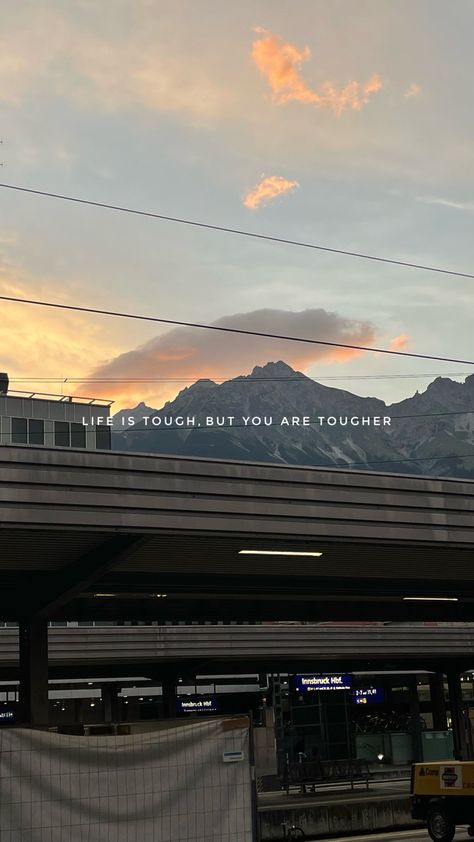 An aesthetic train station at night showing a motivational message. Railway Station Quotes, Aesthetic Train Station, Aesthetic Train, Track Quotes, Motivational Message, Night Show, Foggy Morning, An Aesthetic, Motivational Messages