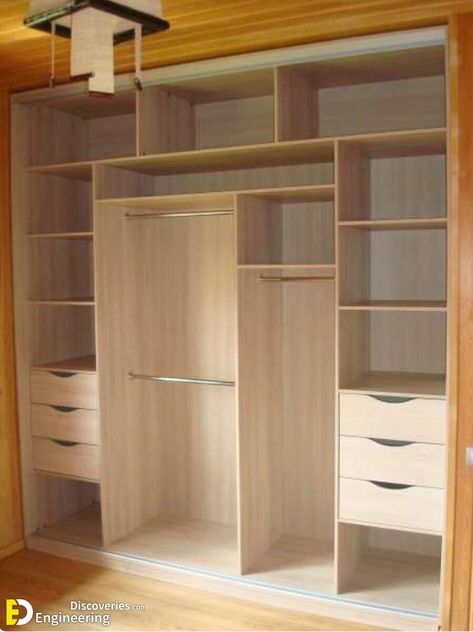 Amazing Bedroom Clothes Cabinet Wardrobe Design - Engineering Discoveries Wardrobe Inside Design, Wooden Wardrobe Design, Clothes Cabinet, Bedroom Wardrobe Design, Unique Bedroom Design, Luxe Bedroom, Cabinet Wardrobe, Personal Closet, Wardrobe Interior Design