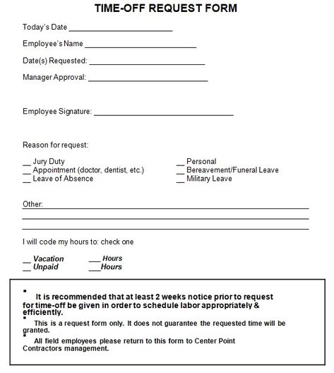 Employee Time off Request Form Template Excel And Word - Excel TMP Time Off Request Form, Hr Job, Office Paperwork, Employee Handbook Template, Evaluation Employee, Accounting Office, Hr Jobs, Professional House Cleaning, Dental Office Decor