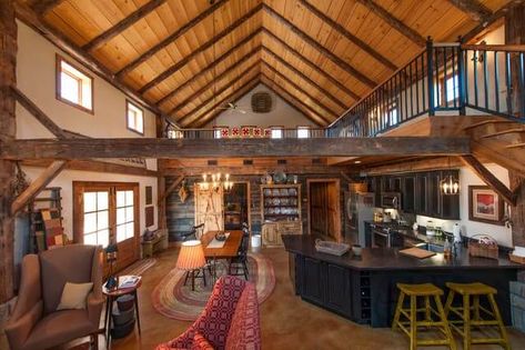 How To Design A Barn With Living Quarters | Salter Spiral Stair Barns With Living Quarters, Barn With Living Quarters, Spiral Stair, Barn Loft, Barn Living, Spiral Stairs, Loft Living, A Barn, How To Design