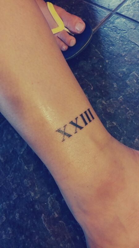 My lucky number 23 <3 Roman Numeric Tattoo 23 In Roman Numerals Tattoo Ideas, Number 23 Tattoo Design, 23 Roman Numeral Tattoo, Number 23 Tattoo, 22 Tattoo Number Design, 23 Tattoo Number, 23 Tattoo Number Ideas, Bday Tattoo, Destiny Tattoo