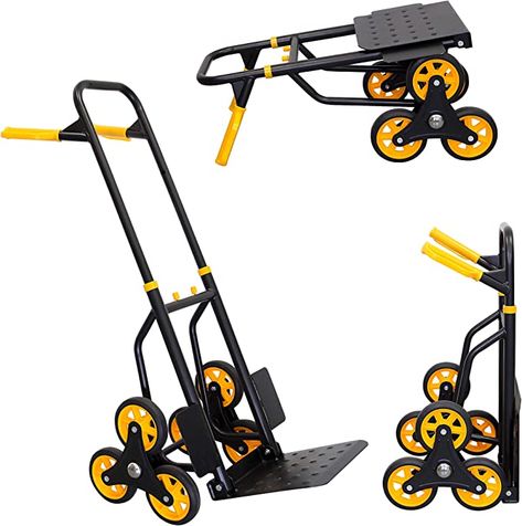 Mount-It! Stair Climber Dolly - 3 Wheel Stair Climbing Hand Truck | Easily Lift Heavy Items Up and Down Steps | - - Amazon.com